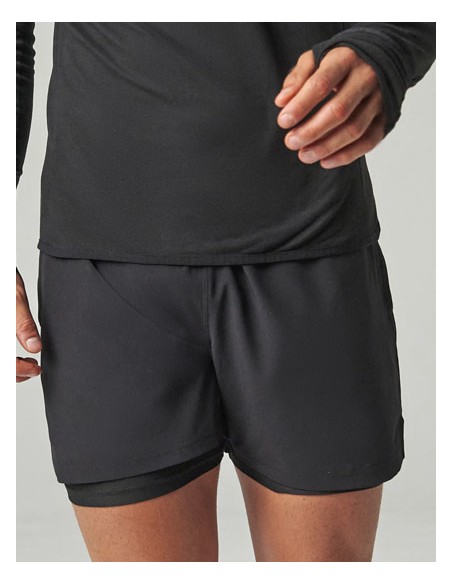 TOM-TL615-Men's Double Layer Sports Short 2